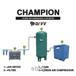 133CFM Refrigerated Air Dryer +22KW 30Hp Rotary Screw Spray Air Compressor 60HZ