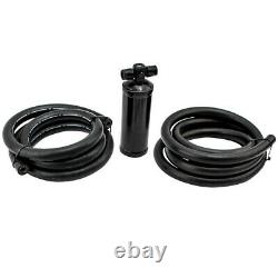 134a Air Conditioning Extended Length Hose Set O-Ring Fittings Drier AC Hose Kit