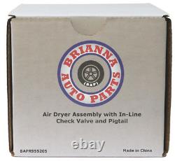 Brake Air Dryer Assembly with In-Line Check Valve & Pigtail for Heavy Duty Big Rig