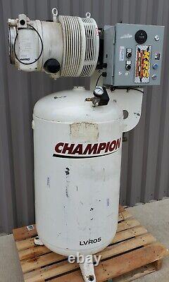 Champion LVR05 Hypac 80 Gallon 7.5 HP Rotary Vane Air Compressor Used Parts