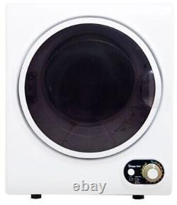 Compact Electric Dryer 1.5 Cu Ft Front Load Stainless Steel Tub Air Dry White