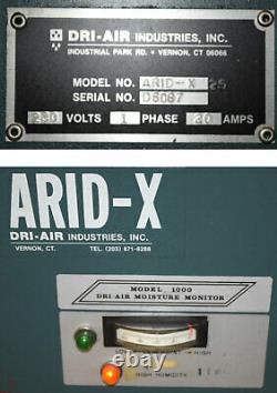DRI-AIR ARID-X 25 2-Bed 25lbs/Hr Desiccant Dryer 230V 1-Ph 20A New-Extra-Parts