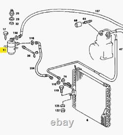 Nos Genuine Mercedes W123 Air Conditioner Drier Dryer 300d 300cd 300td 280e 240d