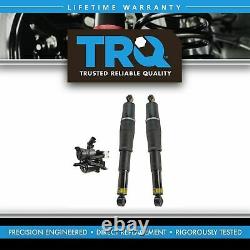 TRQ 3 Piece Air Suspension Kit Rear Shock Assemblies with Compressor for Chevy GMC
