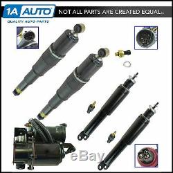 TRQ Front Rear Shock Absorber Air Suspension Compressor with Dryer Kit Kit 5pc