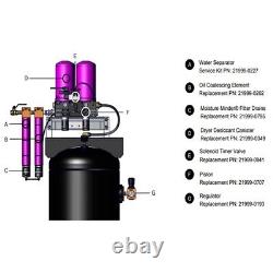 Tsunami Pure-10T Series 10-HP 60-Gallon Tank Mounted Regenerative Air Dryer 