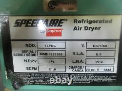 Dayton Speedaire 1lyn5 Séchoir À Air Réfrigéré 120 Vac 1/4 HP Pièces/vente Finale $