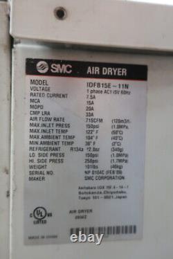 Sècheur d'air réfrigéré Smc IDFB15E-11N 71scfm 1ph 115v-ac